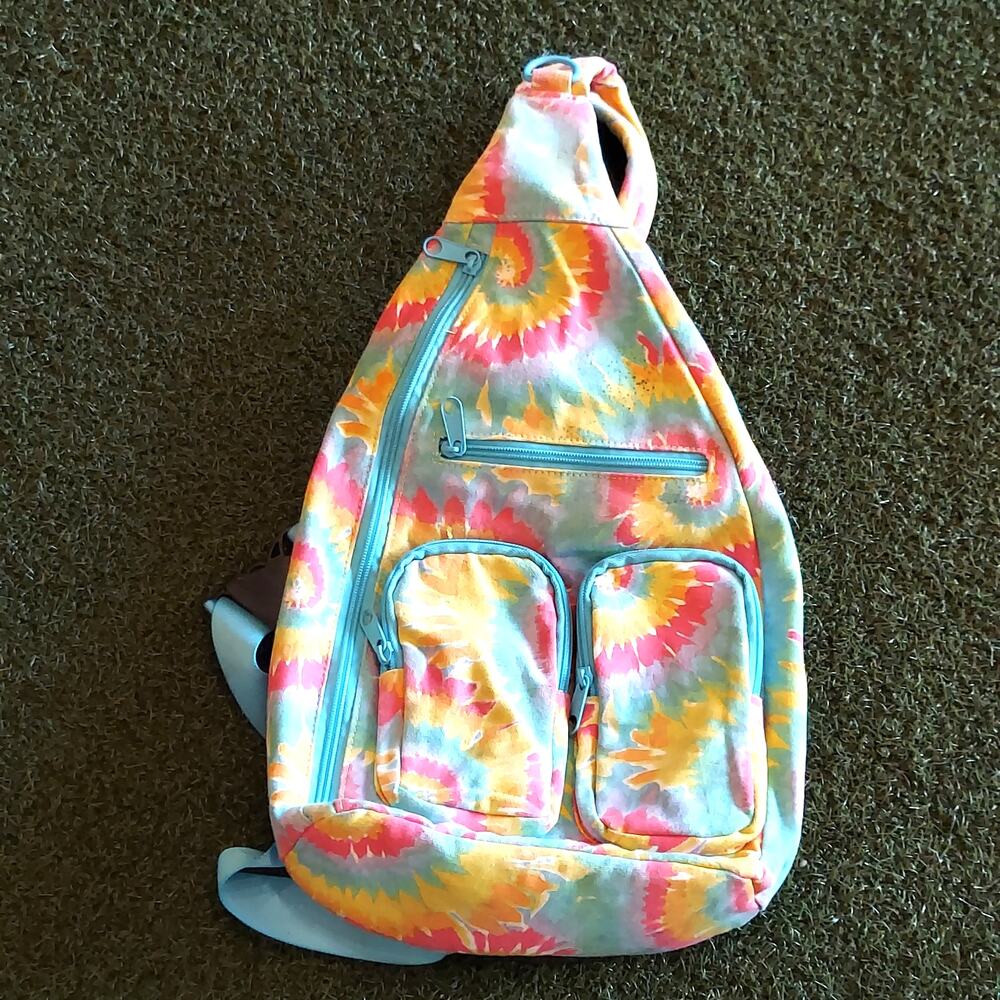 Tie-Dye Backpack Single Strap 4 Pockets